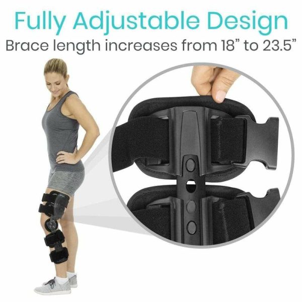 Vive Health ROM Hinged Knee Brace - Black For Sale