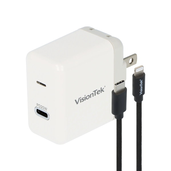 VisionTek 20W USB-C Power Adapter w  Lightning Cable For Cheap