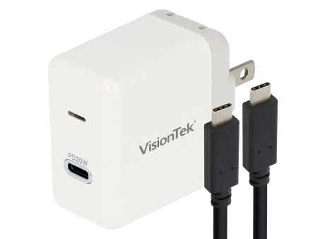 VisionTek 20W USB-C Power Adapter w  USB-C Cable Discount