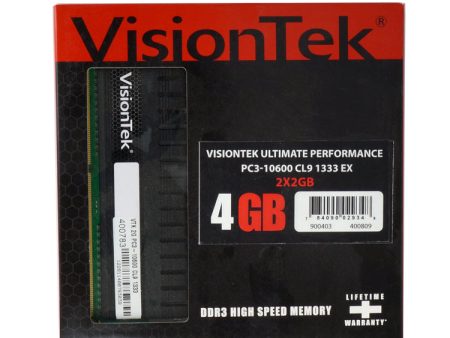 VisionTek 4GB (2 x 2GB) PC3-10600 DDR3 1333MHz Extruded Heatsink 240-pin DIMM Memory Kit Hot on Sale