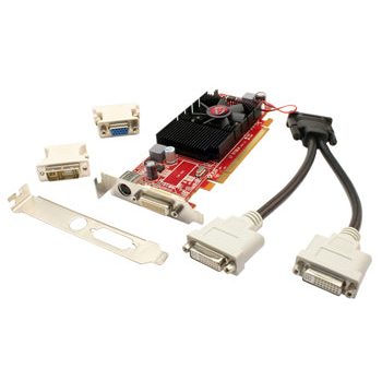 Radeon HD 4550 SFF 512MB DDR3 (2x DVI-I, TV Out) w- 2x DVI-I to VGA Adapter Online now